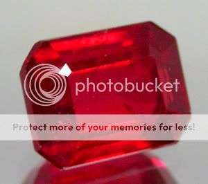 2.70Cts.**AAA** Vermillion Red Ruby Emerald Cut Ruby Gemstone - Exact Photos taken of the stone!