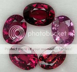 AAA***5.40cts**(5pcs).AAA Purple Pink Rhodolite Garnet SET - 100% Natural earth Mined Gemstones