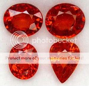 AAA SET**4.53ct.DAZZING SET! Mandarin Orange Spessartite Garnets - 100% Natural. Exact Photo!