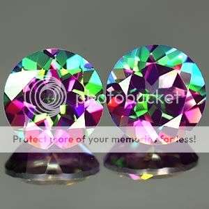 AAA 3.05Ct. *(2Pcs)* Matching Pair Natural Mystic Green Topaz Gemstones - Exact Photos** Calibrated!
