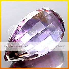 Stunning! 14.46Ct. Natural Bi-Colour Ametrine Briolette Gemstone - Exact Photos