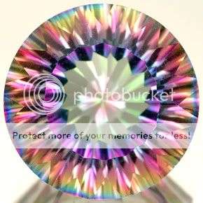 12.09ct Round Concave Cut Top Rainbow Mystic Quartz  - Exact photo of gem