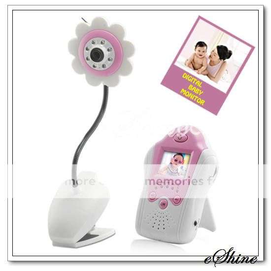 1.5" Color LCD Baby Monitor Night Video Flower Camera 2.4GHz