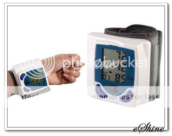 Digital Wrist Blood Pressure Monitor & Heart Beat Meter