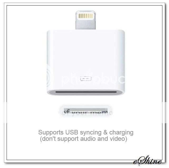 8-Pin to 30-Pin USB Adapter Converter for iPhone 5