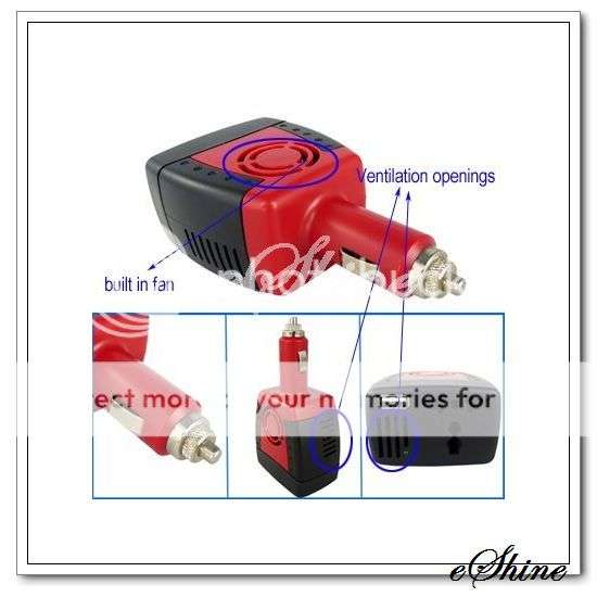 150W Car Power Inverter 12V DC To 220V AC with USB Port