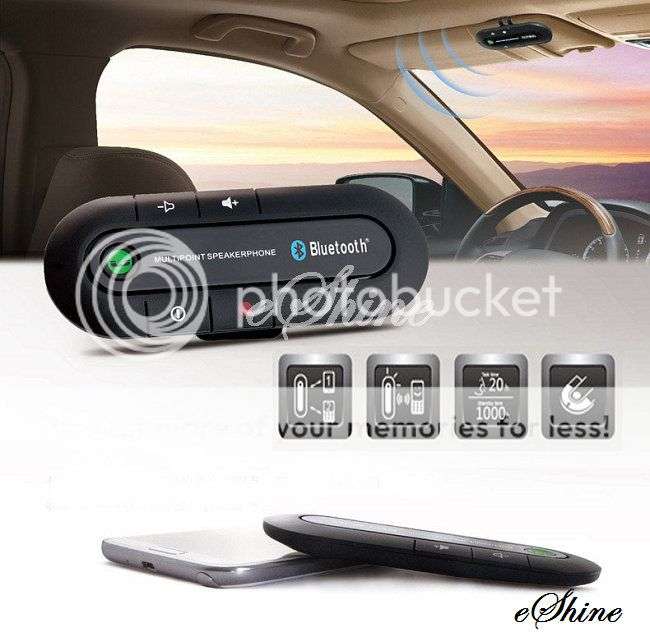 Slim Magnetic Bluetooth Hands Free In Car Wireless Speaker Phone Kit
