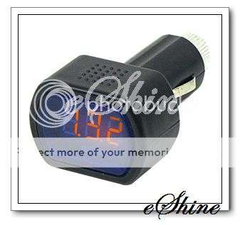 DIGITAL LED 12V /24V PLUG IN VOLTMETER for CAR