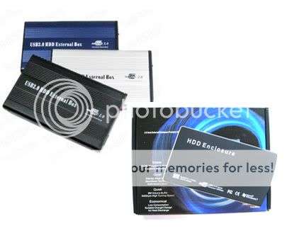 USB 2.0 2.5 HARD DRIVE HDD EXTERNAL CASE ENCLOSURE - For Either SATA or IDE HDD