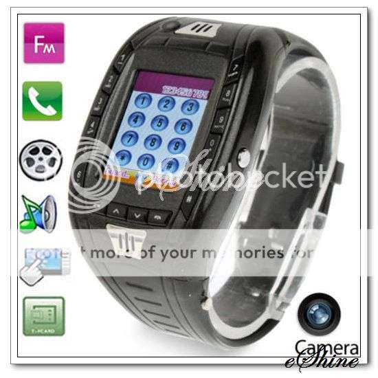 Wrist Watch Cell Phone with Camera Bluetooth FM Touch Screen