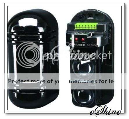 1 Pair Outdoor Infrared Dual Photoelectric Beam Motion Sensor Detector Passive