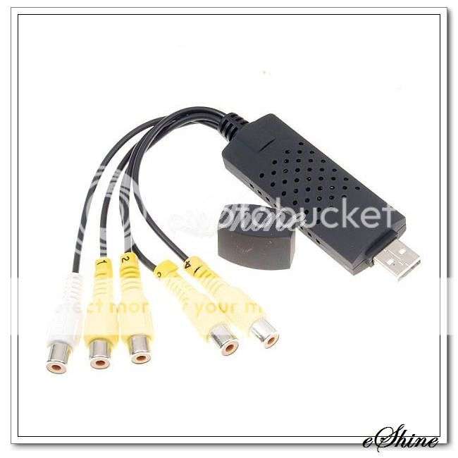 Easy Cap 4 Channel USB Video/Audio Capture Adaptor (USB DVR)