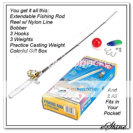 Mini Fishing Rod Pen Kit Fits In Your Pocket