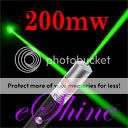 200mw Green Laser Pen with Star Filter Cap