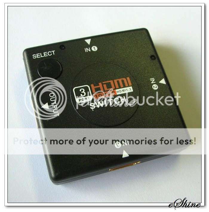 3 Port HDMI Switch Splitter Box for HDTV 1080P PS3