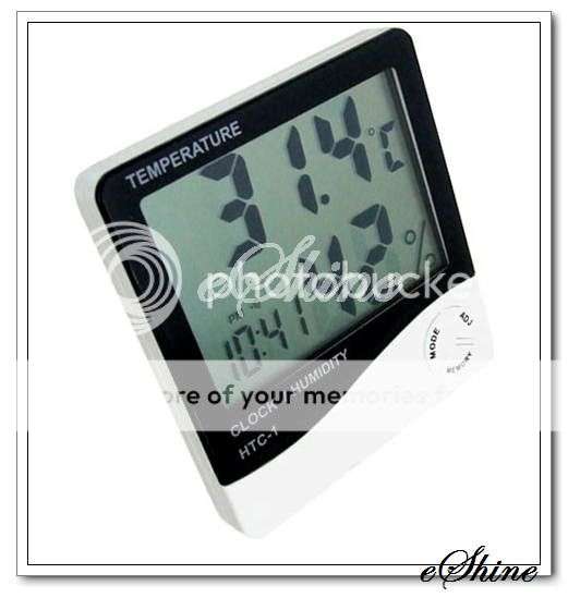 LCD Digital Temperature Humidity Meter Hygrometer Alarm Clock