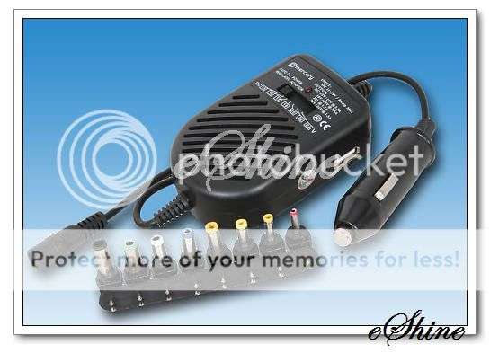 Universal Laptop/Notebook Car Charger DC Power Adapter DC 12V 80W