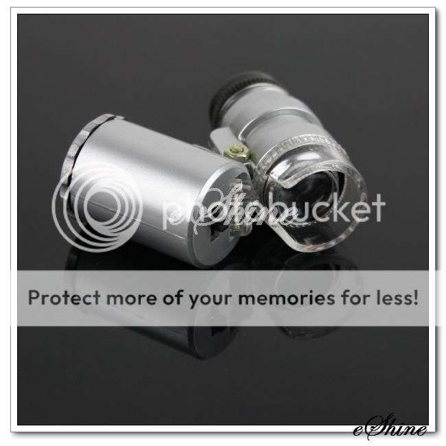 60X Microscope Loupe LED Magnifier + Currency Detecting