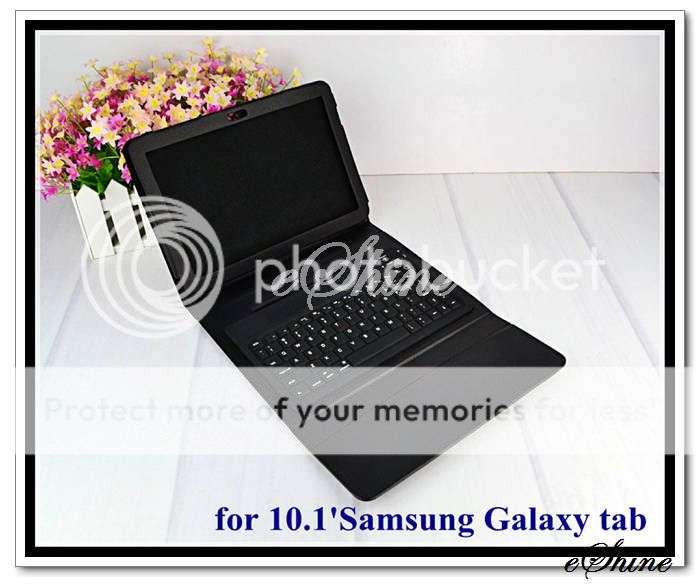 Wireless Bluetooth Keyboard Case Stand For 10.1" Samsung P7500 Galaxy Tab