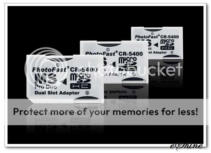 Micro SD TF to MS Memory Stick Pro Duo Adapter 2 Slots