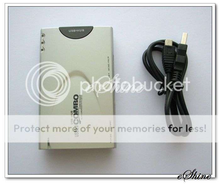 USB 2.0 CARD READER w/ 3 USB PORTS HUB