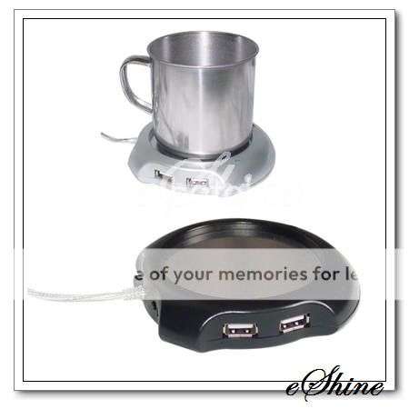 Coffee/Tea/Cup Warmer Heater PAD + 4 Port USB Hub