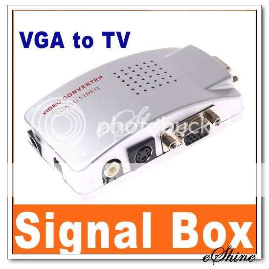 PC VGA to TV Video AV Signal Converter Video Switch Box
