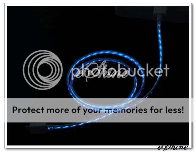 Light Up Flashing Charging Lead Visible USB Cable Sync For iPhone iPad iPod