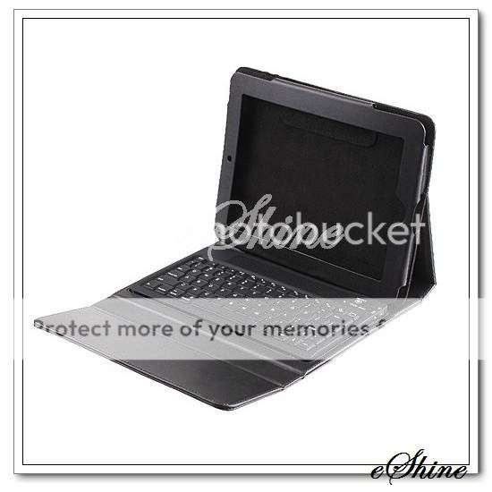Bluetooth Wireless Keyboard + Leather Stand Cover Case for Apple iPad 2