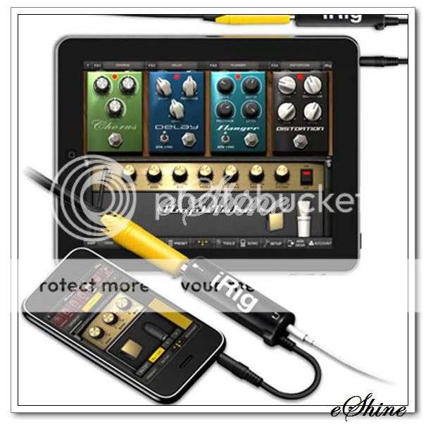 Guitar Audio Interface Adapter Connector for Apple iPhone iPad iPod