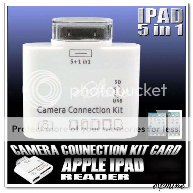 Apple iPad 5 in 1 Camera Connection Kit Card Reader SD TF