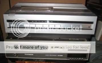 Beta and VHS video play back machines