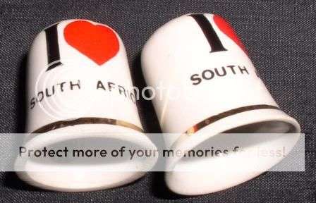 Pack 6 - I Love South Africa Thimbles