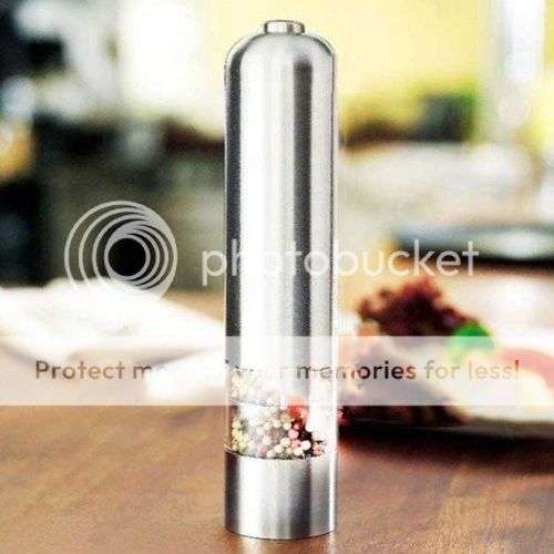 *LOCAL STOCK* Stainless Steel AUTOMATIC ELECTRIC  Pepper & Salt Mill Grinder Gourmet Cooking Set
