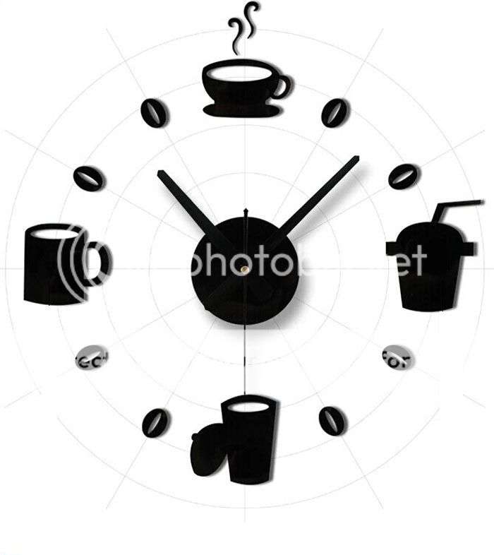 DIY Fashion Acrylic Self Adhesive Interior Wall Creative Decoration Clock *LOCAL STOCK*