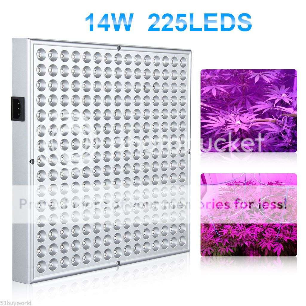 *LOCAL STOCK* 14W 225 LED Full Spectrum Hydroponic Plant Growing Light Panel Lamp + Hanging Kit