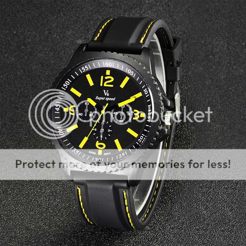 *LOCAL STOCK* Luxury Military Quartz Analog Fashion Mens V6 Sport Large Numbers Wrist watch