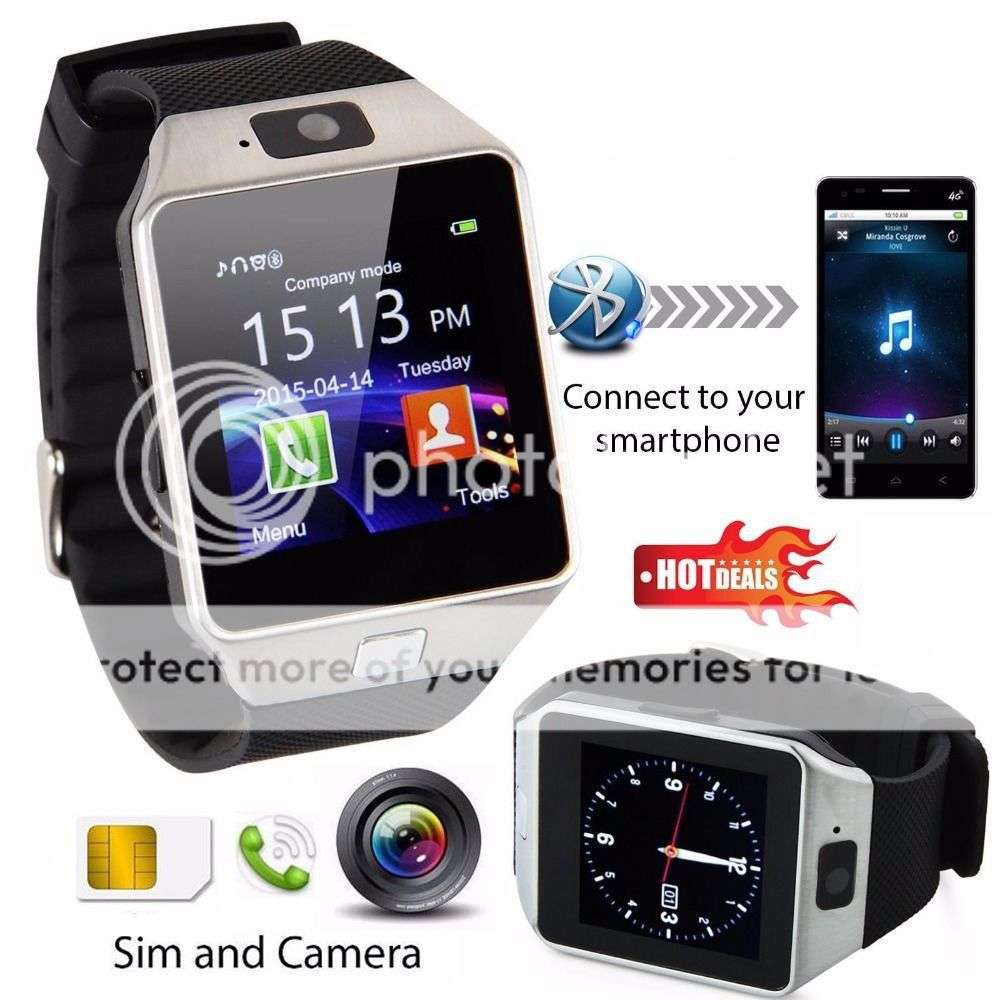 *LOCAL STOCK* Bluetooth Smart Wrist Watch Phone With Camera Support SIM Card For Android IOS