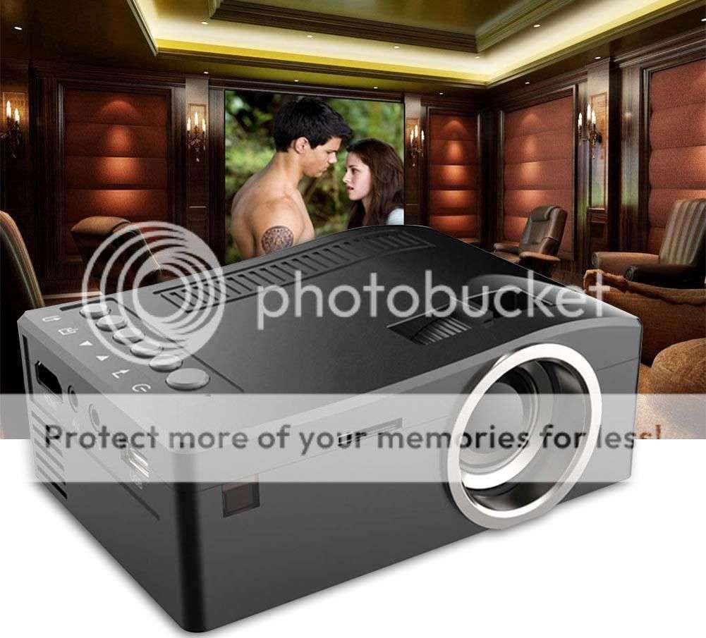 *LOCAL STOCK* 400LM HD Home Theater LED LCD Mini Projector Cinema USB HDMI SD AV Video ~ Black