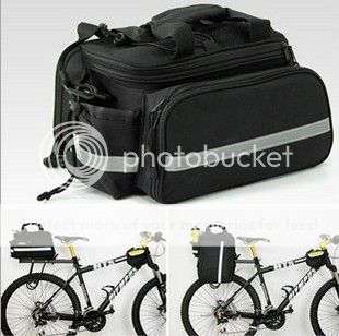 *LOCAL STOCK* Large Bike Bicycle Rear Seat Zipper bag Pannier Traveling Camping handbag with straps