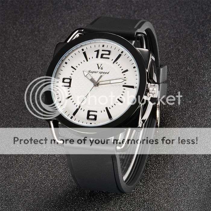 *LOCAL STOCK* Luxury Military Quartz Analog Fashion Mens V6 Sport Large Numbers Wrist watch