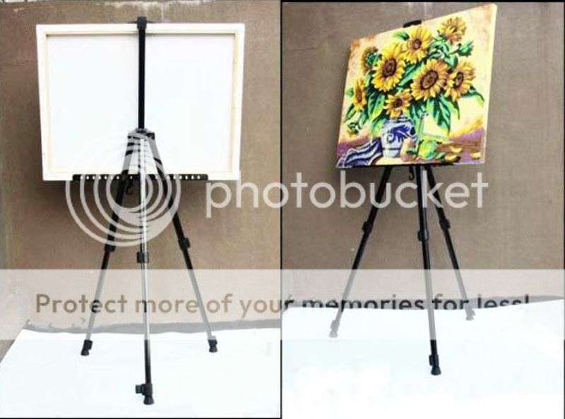 Folding Aluminum Paint Sketching Tripod - Adjustable