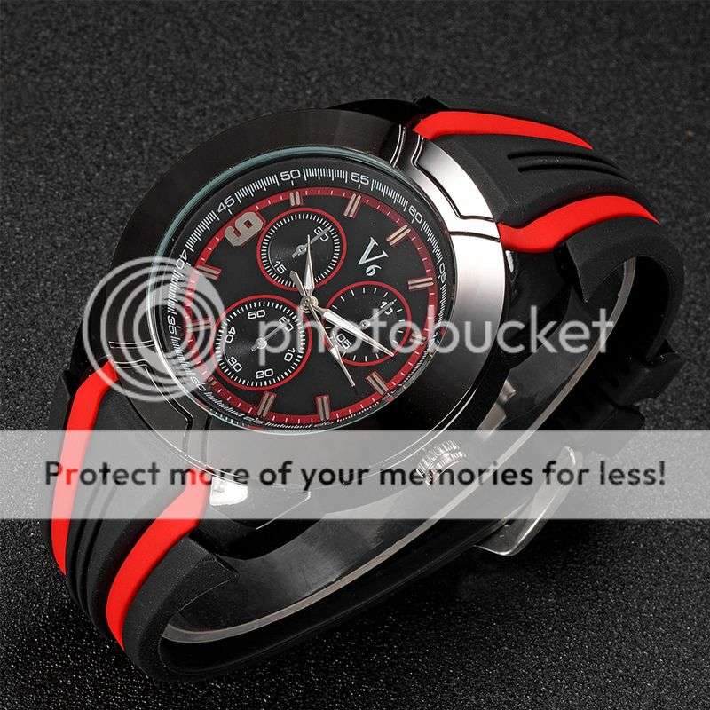 *LOCAL STOCK* Luxury Fashion Sport V6 Watch Men Leisure Fashion Tyre Style Watch