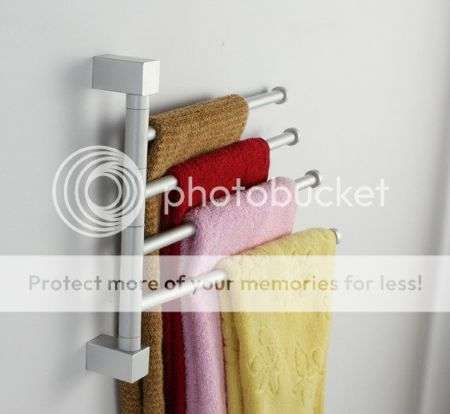 *LOCAL STOCK* IKEA style towel holder 4 swivel bars Aluminium bath rack rail hanger