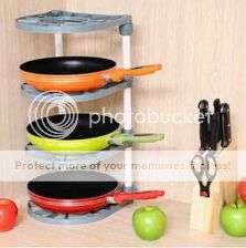 *LOCAL STOCK* Frying Pan Pot Organizer Stand Holder Rack Kitchen Home Bar Sink Multi Use ~WHITE