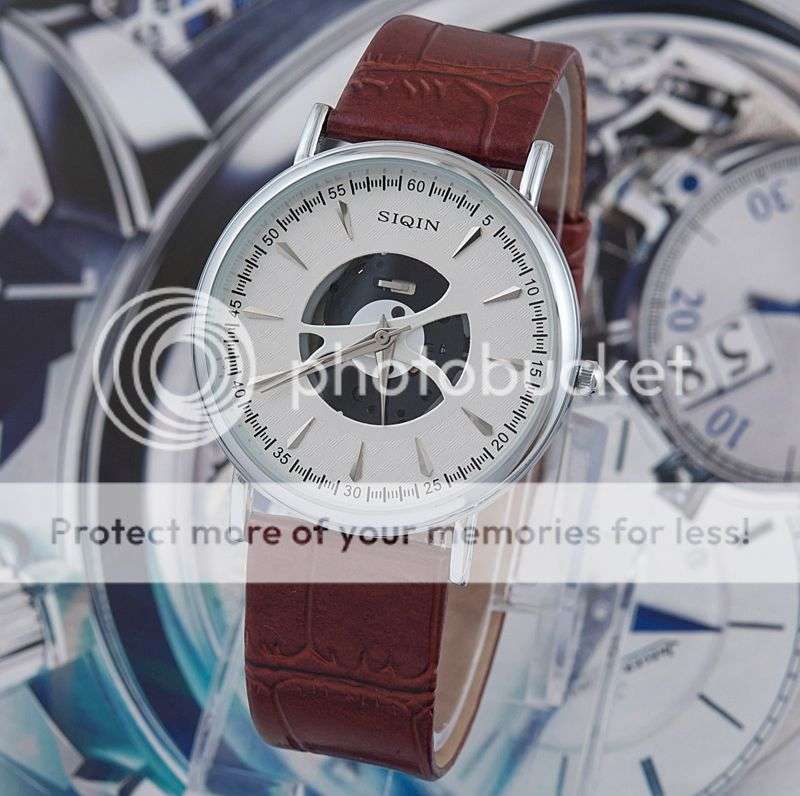 *LOCAL STOCK* Elegance SIQIN Quartz Analog Fashion Business PU Leather Strap Wrist watch