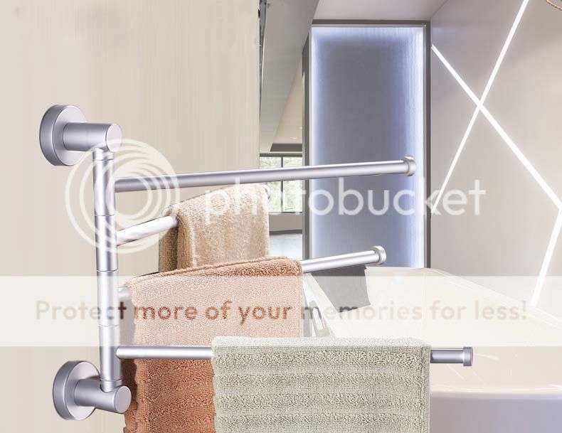 Towel holder with 4 Aluminium swivel bars