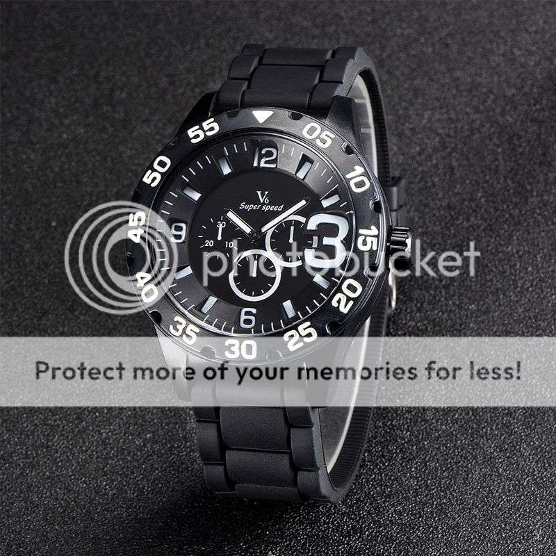 *LOCAL STOCK* Military Quartz Analog Fashion Mens V6 Sport Large Numbers Wristwatch