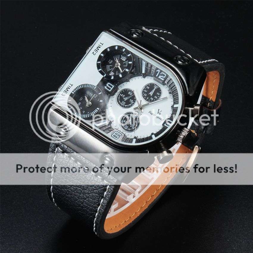 *LOCAL STOCK* Luxury Military Army Quartz Analog Fashion Mens leather Strap V6 Sport Wrist watch