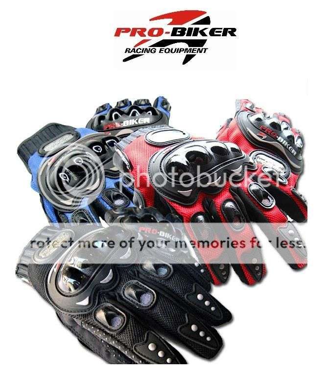 *LOCAL STOCK* Genuine Pro-biker "BLACK" Motorcycle Motocross Racing Cycling OutdoorSport Gloves ~ XL